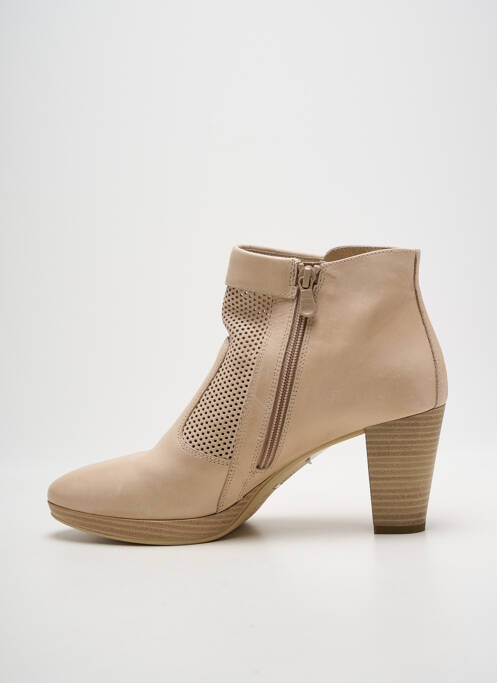 Bottines/boots cubain talon de 7 à 9cm beige NERO GIARDINI femme