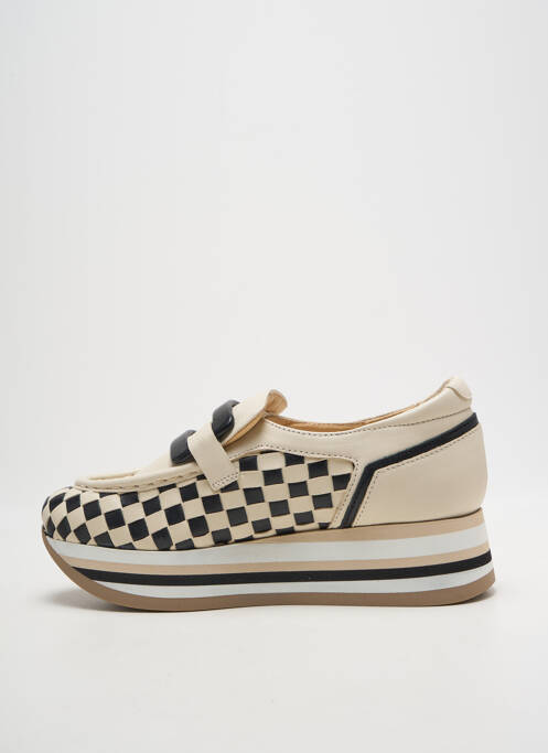 Mocassins bout rond talon de 4 à 6cm beige SOFTWAVES femme