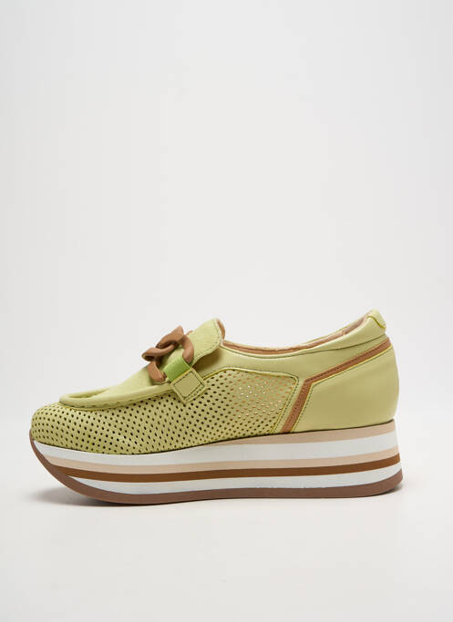 Mocassins bout rond talon de 4 à 6cm vert SOFTWAVES femme