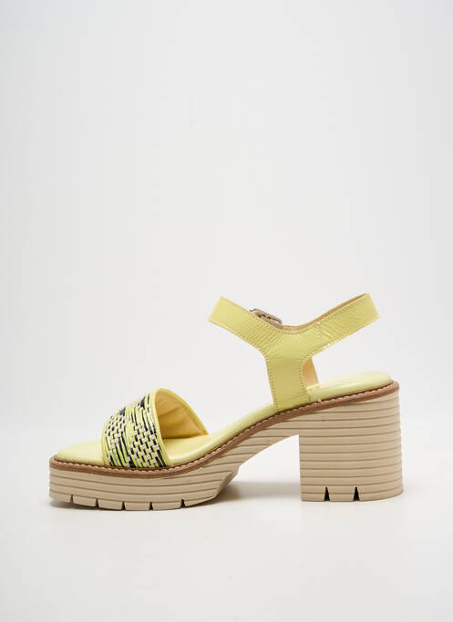 Sandales/nu pieds talon bottier talon de 7 à 9cm jaune SOFTWAVES femme
