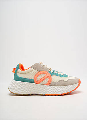 Baskets bout rond talon de 4 à 6cm beige NO NAME femme