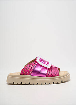 Mules/sabots bout ouvert talon plat jusqu'à 3cm rose CASTA femme