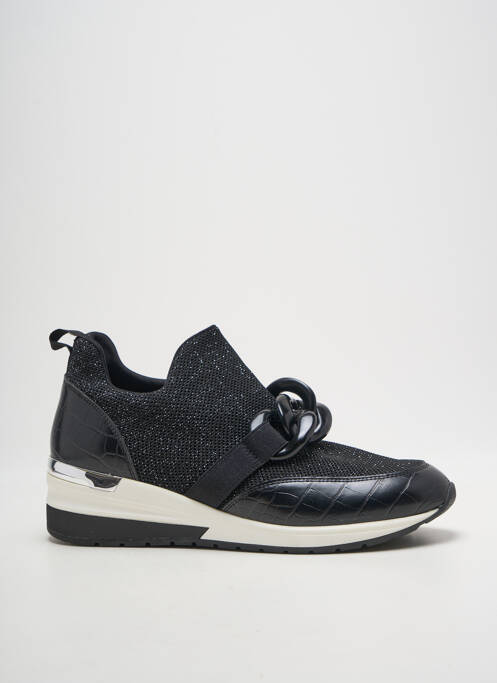 Baskets bout rond talon plat jusqu'à 3cm noir REQINS femme