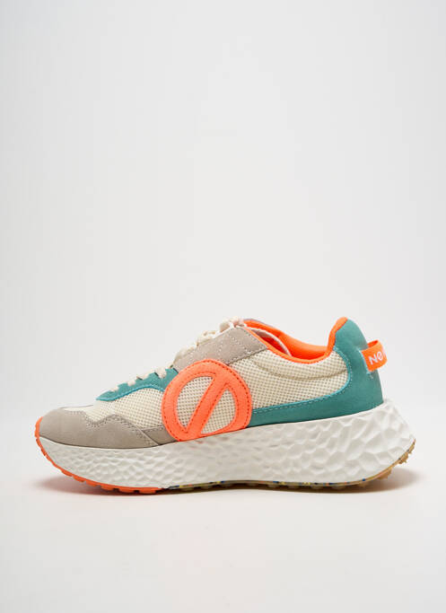 Baskets bout rond talon de 4 à 6cm beige NO NAME femme