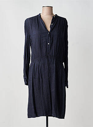 Robe mi-longue manches longues manches longues bleu HARTFORD femme
