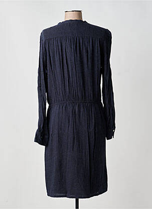 Robe mi-longue coupe fluide manches longues bleu HARTFORD femme