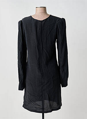 Robe mi-longue coupe fluide manches longues noir IDANO femme