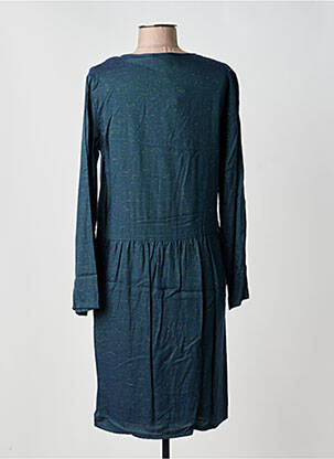 Robe mi-longue coupe fluide manches longues vert HARTFORD femme