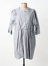 Robe courte manches longues manches longues gris THE KORNER femme
