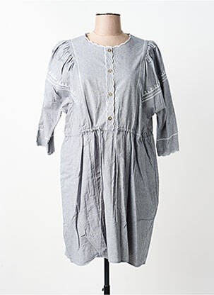 Robe courte manches longues manches longues gris THE KORNER femme
