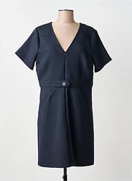Robe mi-longue manches courtes manches courtes bleu LA PETITE FRANCAISE femme