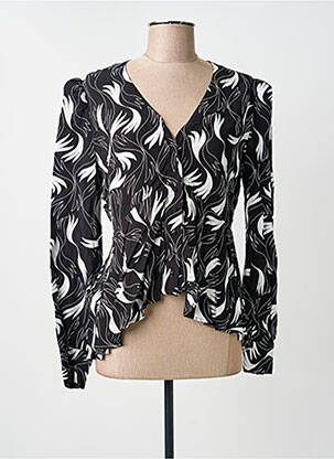 Chemisier coupe cintrée manches longues noir IDANO femme