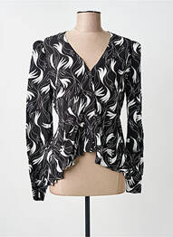 Chemisier coupe cintrée manches longues noir IDANO femme