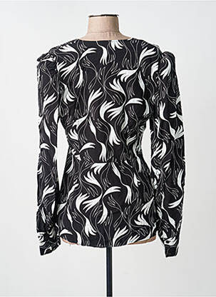 Chemisier coupe cintrée manches longues noir IDANO femme