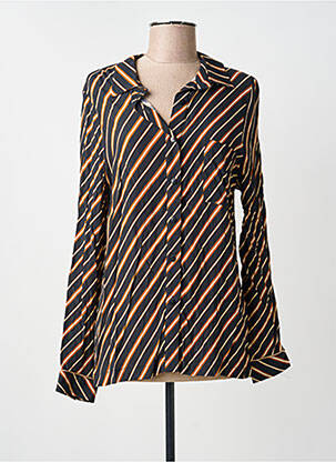 Chemisier coupe cintrée manches longues marron LA PETITE FRANCAISE femme