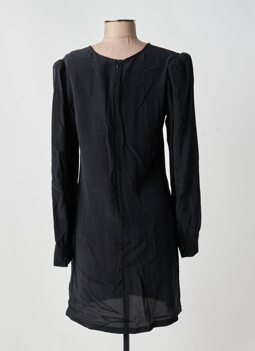 Robe mi-longue manches longues manches longues noir IDANO femme