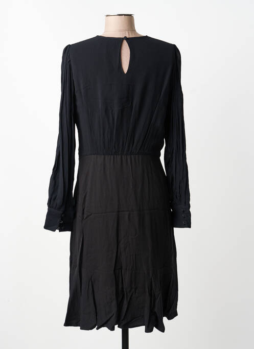 Robe mi-longue manches longues manches longues noir SUNCOO femme