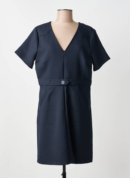 Robe mi-longue manches courtes manches courtes bleu LA PETITE FRANCAISE femme