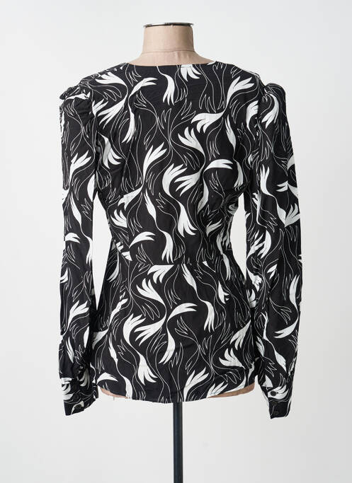 Chemisier coupe cintrée manches longues noir IDANO femme