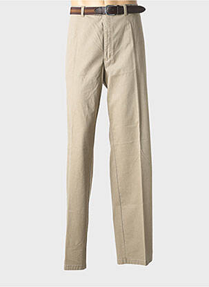 Pantalon chino tissage popeline taille normale beige LUIGI MORINI homme