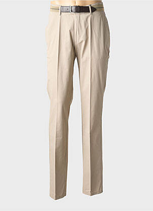 Pantalon chino tissage popeline taille normale beige GS CLUB homme