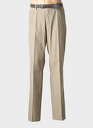 Pantalon droit tissage popeline taille normale beige GS CLUB homme