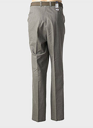 Pantalon droit tissage popeline taille normale gris LUIGI MORINI homme