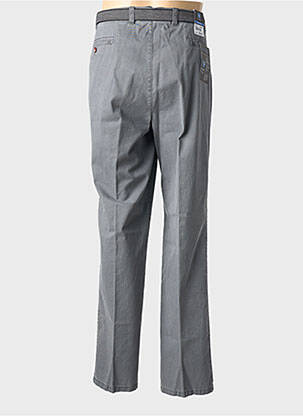 Pantalon droit tissage popeline taille normale gris LUIGI MORINI homme