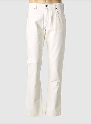 Jeans coupe droite fermeture zippée sous rabat boutonné taille normale beige WRANGLER homme