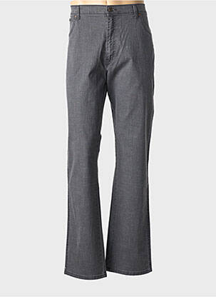 Jeans coupe droite fermeture zippée sous rabat boutonné taille normale gris WRANGER homme