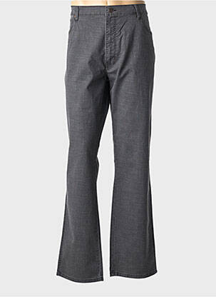 Jeans coupe droite fermeture zippée sous rabat boutonné taille normale gris WRANGLER homme