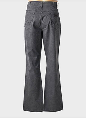 Jeans coupe droite fermeture zippée sous rabat boutonné taille normale gris WRANGLER homme
