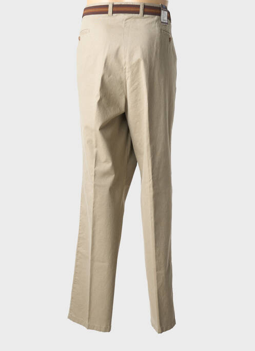 Pantalon chino tissage popeline taille normale beige LUIGI MORINI homme