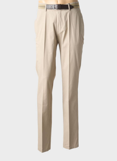 Pantalon chino tissage popeline taille normale beige GS CLUB homme