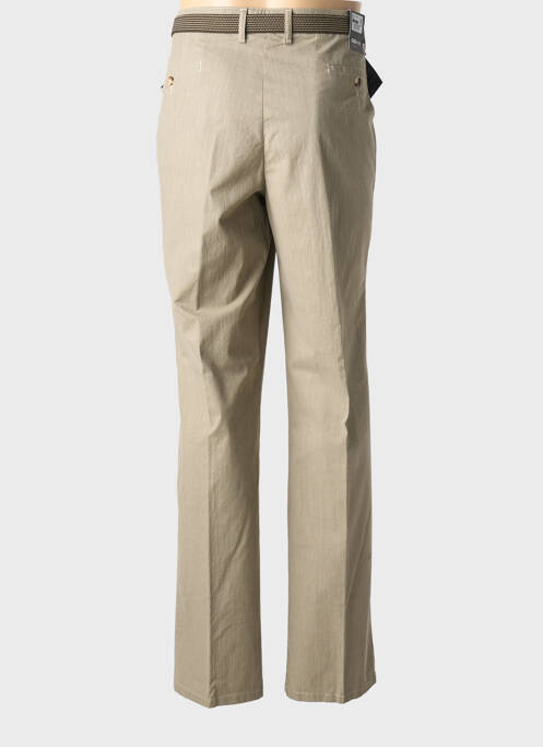 Pantalon droit tissage popeline taille normale beige GS CLUB homme