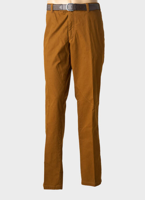 Pantalon chino stretch taille normale jaune LUIGI MORINI homme