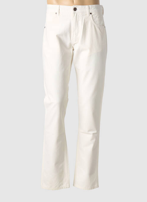 Jeans coupe droite fermeture zippée sous rabat boutonné taille normale beige WRANGLER homme