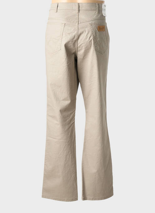 Jeans coupe droite fermeture zippée sous rabat boutonné taille normale beige fonce WRANGLER homme