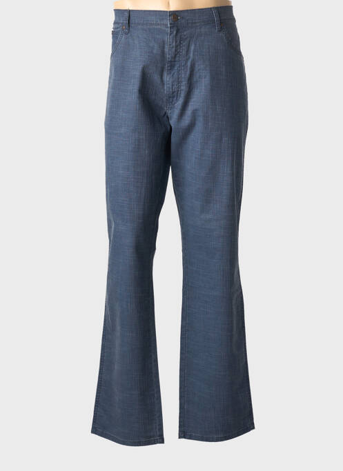 Jeans coupe droite fermeture zippée sous rabat boutonné taille normale bleu WRANGLER homme