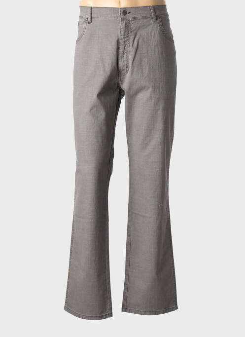Jeans coupe droite fermeture zippée sous rabat boutonné taille normale gris WRANGLER homme