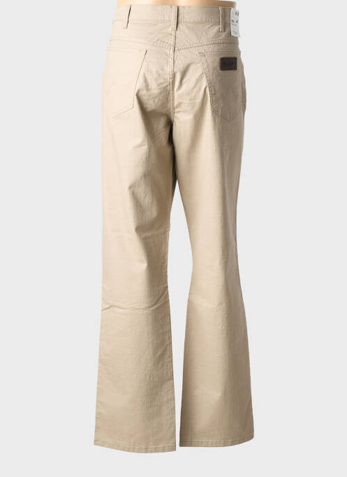 Jeans coupe droite fermeture zippée sous rabat boutonné taille normale beige WRANGLER homme