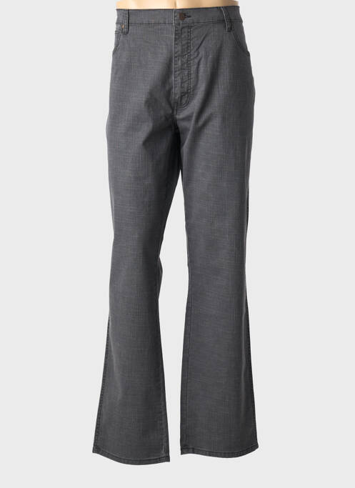 Jeans coupe droite fermeture zippée sous rabat boutonné taille normale gris WRANGLER homme