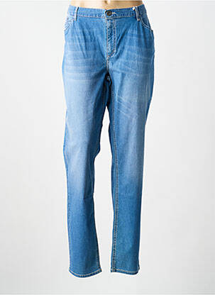 Jeans coupe droite stretch taille normale bleu TBS femme