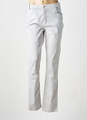 Pantalon droit stretch taille normale gris TBS femme