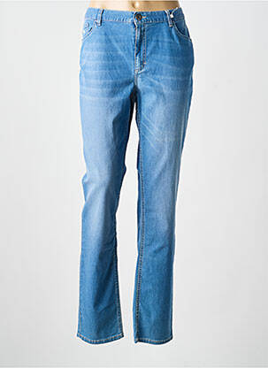Jeans coupe droite stretch taille normale bleu TBS femme