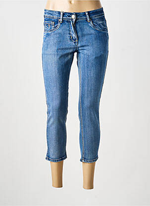 Pantacourt stretch taille normale bleu GRIFFON femme