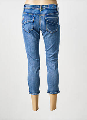 Pantacourt stretch taille normale bleu GRIFFON femme