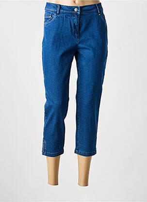 Pantacourt coupe droite taille normale bleu AGATHE & LOUISE femme