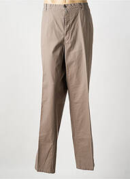 Pantalon chino stretch taille normale marron LUIGI MORINI homme