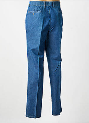 Pantalon chino fermeture zippée sous rabat avec crochet taille normale bleu GS CLUB homme